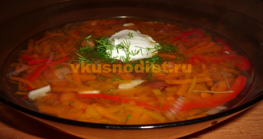 Вкусный суп из тыквы с фасолью