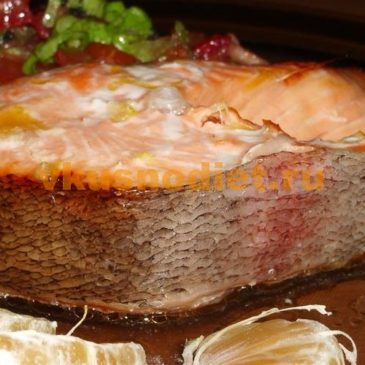 Рыба с апельсинами запеченная или приготовленная на пару