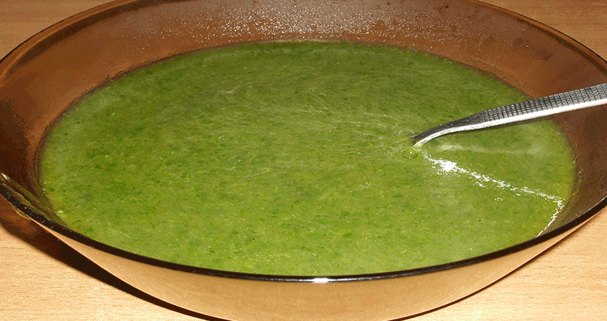 Суп-пюре из шпината со сливками